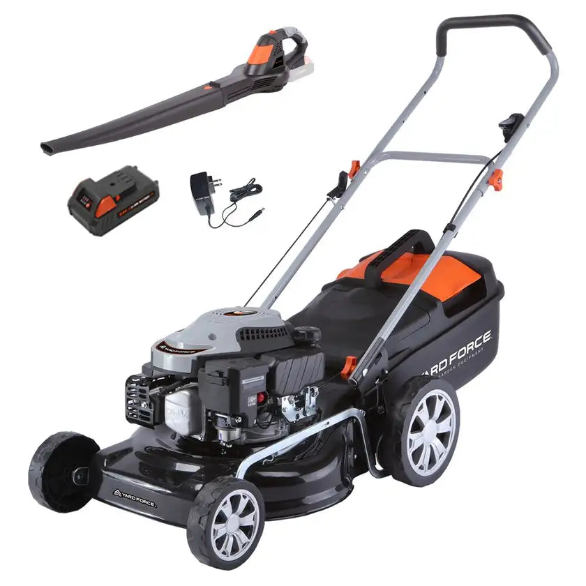 Yard Force Lawn Mower & 24V Blower Garden Combo Kit